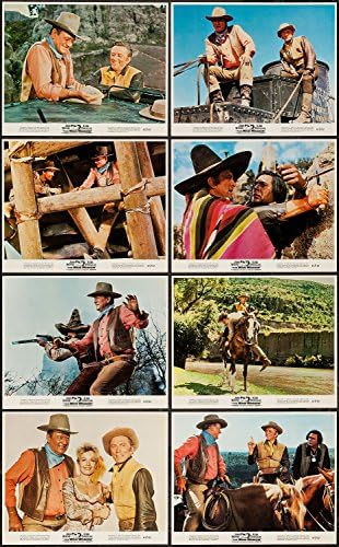 SAVAŞ VAGONU orijinal 1967 renkli fotoğraf lobi kartı seti JOHN WAYNE / KİRK DOUGLAS