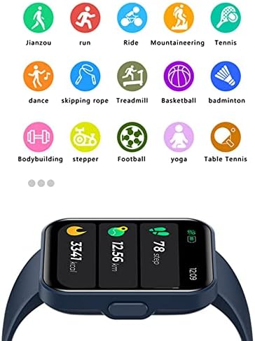 Hopeg T9 Smartwatch, IP68 Su Geçirmez Bluetooth akıllı saat ile Kan Basıncı, Kan Oksijen ve nabız monitörü, 1.69 İnç Tam Dokunmatik