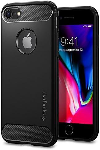 Spigen Sağlam Zırh Apple iPhone 8 Kılıfı için Tasarlandı ( 2017) / iPhone 7 Kılıfı için Tasarlandı () - Siyah