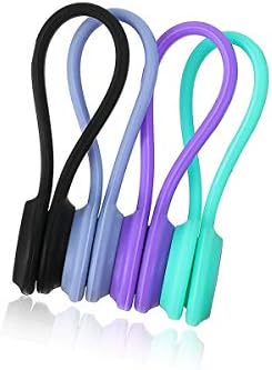 Manyetik Kablo Organizatörleri Klipsleri, Yeniden Kullanılabilir Çok Amaçlı Sabitleme Kablo Bağları, Karışık Renk, 4 Adet