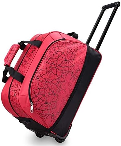 ZHANGQİANG Bavul Seyahat tekerlekli çanta Iş Tekerlekli Arabası Çanta Valiz Unisex Seyahat Holdall Çanta (Renk: Kırmızı, Boyutu: