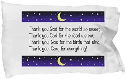 mmandiDESİGNS Çocuk Yatmadan Namaz Yastık Kılıfı Teşekkür Ederim Tanrı Yastık Kılıfı Çocuklar için