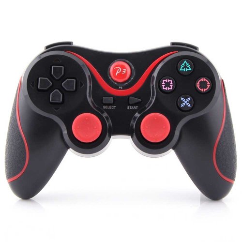 Sony Playstation III PS3 için Dıboons(TM) PS3 için Kablosuz Bluetooth Denetleyicisi (1 Paket, Siyah-Kırmızı)