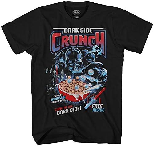 STAR WARS Darth Vader Koyu Yan Crunch Tahıl Komik Mizah Cinas Yetişkin Tee grafikli tişört Erkekler ıçin Tshirt