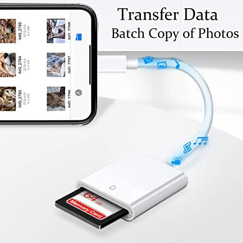 Apple Yıldırım SD Kart Kamera Okuyucu Adaptörü için iPhone iPad (USB 3.0/2.0) DSLR Kamera Trail Oyunu Kamera Kart Görüntüleyici