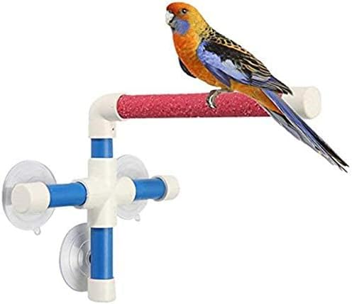 Litewood Kuş Duş Levrek Taşınabilir Vantuz Papağan Pencere Duvar Standı Oyuncaklar için Küçük Orta Büyük Amerika Papağanı Kakadu
