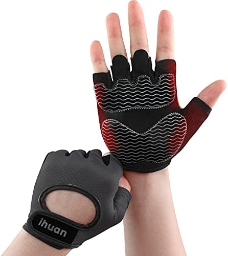 ıhuan Hafif Nefes egzersiz eldivenleri-Bölme Palm Koruma Spor Eldiven / Geliştirmek Kavrama Ağırlık kaldırma eldivenleri için