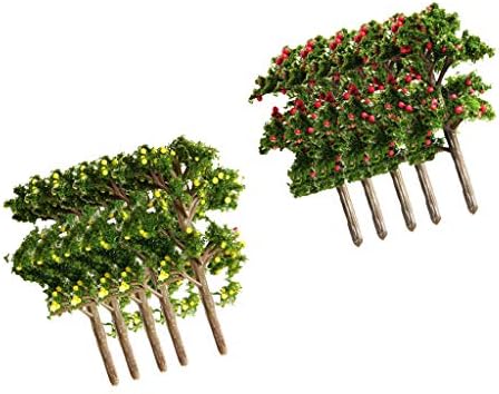 yotijar Modeli Ağaçları 10 Adet Minyatür Peyzaj Manzara Tren Demiryolları Ölçekli Ağaçlar