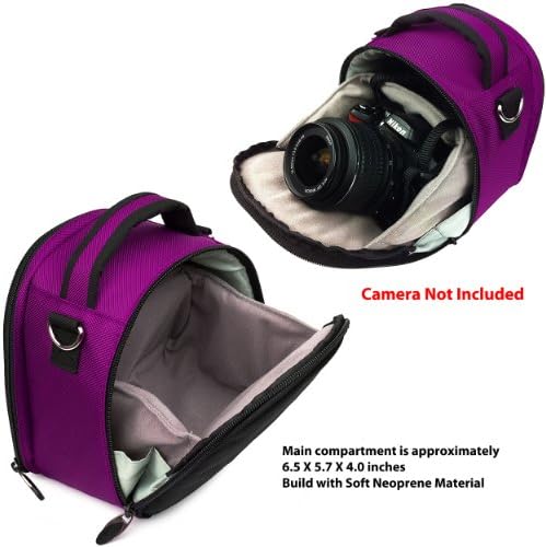 MOR İnce Kompakt Koruyucu Seyahat Dijital Kamera Taşıma Çantası Aksesuar Bölmesi ile Nikon Coolpix İçin L810 / P510 / S9100 Dijital