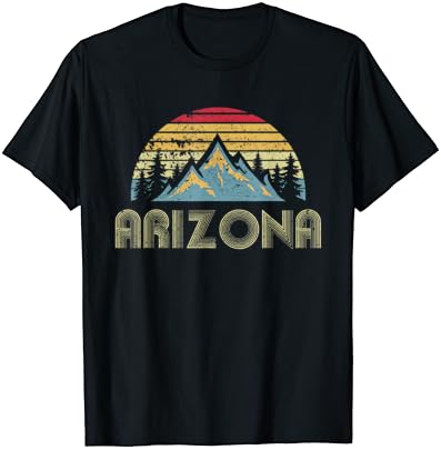 Arizona Tee-Retro Vintage Dağlar Doğa Yürüyüşü T Gömlek