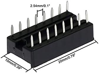 Mecion 16 Pin 2.54 mm Pitch DIP IC Soket Adaptörü Lehim Tipi Soket-30'lu paket