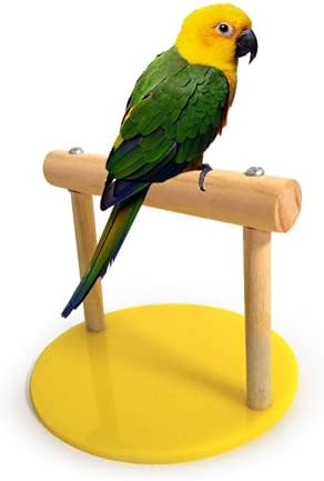 GLOGLOW Kuş Levrek, ayakta Çerçeve Standı Kutup Kuş Standı Kutup Çiğneme Isırma Oyuncak Kafes Aksesuarları için Concures Parakeets
