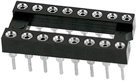 X-DREE 2.54 mm Pitch 16 Yuvarlak Pin DIP IC Soket Adaptörü Siyah(2.54 mm Pitch 16 Yuvarlak Pin DIP IC Soket Adaptörü Siyah
