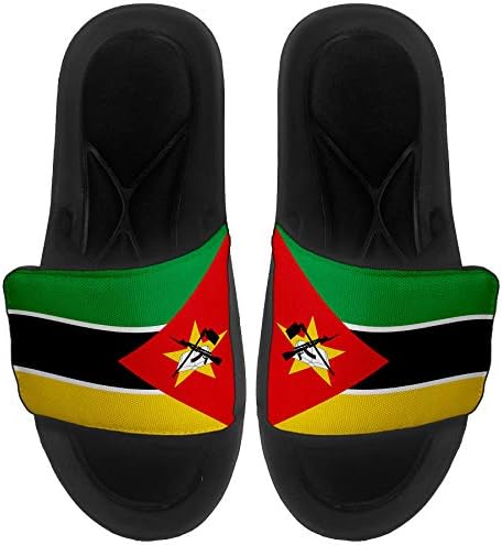 ExpressİtBest Yastıklı Slide-On Sandalet / Erkekler, Kadınlar ve Gençler için Slaytlar-Mozambik Bayrağı (Mozambik) - Mozambik
