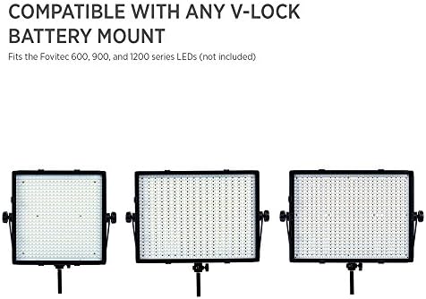 Fovitec V-Lock/V Montajlı Lityum İyon Pil, D Tap Şarj Cihazı, 14,4 v, 130Wh, Fotoğraf ve Video Üretimi için 600, 900, 1200 LED