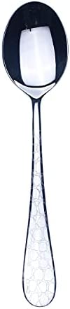 Mepra AZB1026C1101 Coccodrillo Paslanmaz Çelik Masa Kaşığı, [24'lü Paket], 20 cm, Gümüş Kaplama, Bulaşık Makinesinde Yıkanabilir