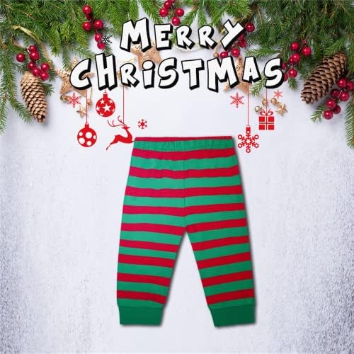 Yürümeye başlayan çocuk Noel Elf kıyafeti Erkek bebek Kız 2 adet uzun kollu pantolon seti