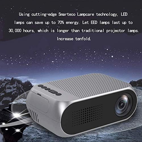 SMQHH Video Projektörler, Mini Taşınabilir Video Projektör Mini Taşınabilir Projektör, LED Video Projektör, 1080P Taşınabilir