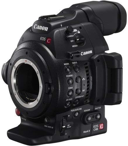 Canon EOS C100 Mark II Çift Piksel CMOS AF 0202C002 & 24-70mm f/2.8 L II USM Lens ile Hafıza Kartı, Kılıf, Tripod, Başlangıç