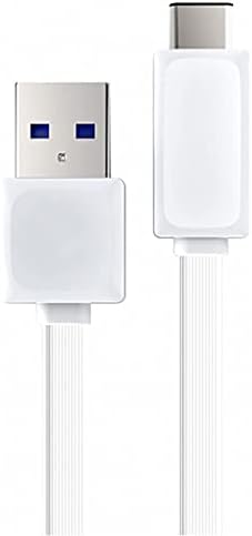 Hızlı Güç Düz USB-C Kablosu Motorola Moto G 5G Plus ile Uyumlu USB 3.0 Gigabayt Hızları ve Hızlı Şarj Uyumlu! (Beyaz 3. 3ft1M)