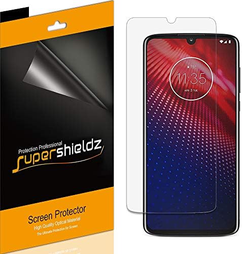 (6 Paket) Supershieldz Motorola Moto Z4 Ekran Koruyucu için Tasarlanmış, yüksek Çözünürlüklü Clear Shield (PET)