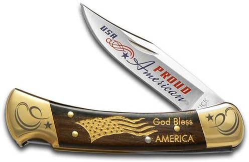 Buck 110 Gurur Amerikan Macassar Ahşap Katlanır Hunter 1/250 Paslanmaz Özel Cep Bıçak Bıçaklar