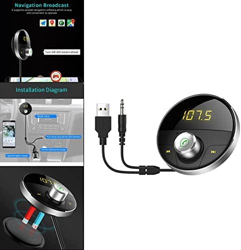 Homyl Araba MP3 Çalar Kablosuz Bluetooth 4.1 Kiti, Tak ve Çalıştır-Gri
