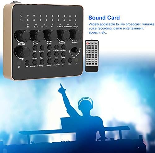 Bindpo Canlı Ses Kartı, Karaoke / Canlı Akış / Rock Müzik / Oyun Kayıt Ses Mikseri, canlı Yayın USB Ses Değiştirici Cihazı, Bilgisayar/Dizüstü/Cep