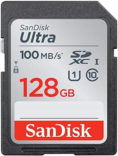 Panasonic Lumix Kamera için SanDisk SDXC Ultra 128GB Hafıza Kartı G7, GX85, GX80, GX7 Mark II, DC-G100, DC-G110 (SDSDUNR-128G-GN6IN)