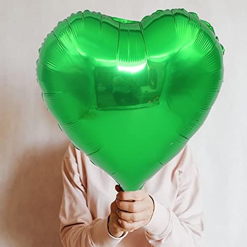 BIEUFBJI Kalp şeklinde Alüminyum Folyo Balonlar, 18 İnç (Yaklaşık 45.7 cm) Polyester Film Balon Alüminyum Folyo Dekorasyon Doğum