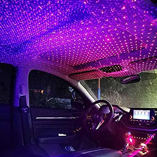 JWJAN USB yıldız projektör gece lambası, ayarlanabilir romantik USB ışıkları için odası dekor araba kamp çatı parti ,araba iç