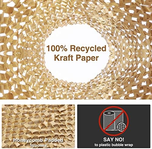 Fuxury 2 11x8. 5 İnç patentler ile Doğal Petek Yastıklı Zarflar, 100 % Geri Dönüşümlü Biyobozunur Kraft Kağıt Lifleri Yastıklama