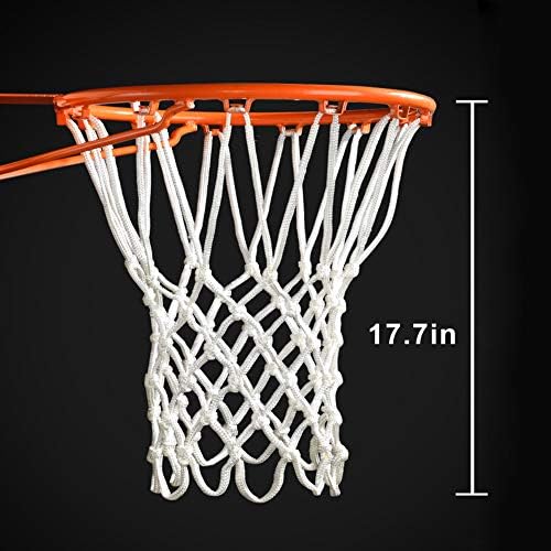 Sunsign Basketbol net, Açık Ağır Basketbol Net Değiştirme, Cesur ve Dayanıklı Standart Kapalı veya Açık Jantlar Uyar, Beyaz,