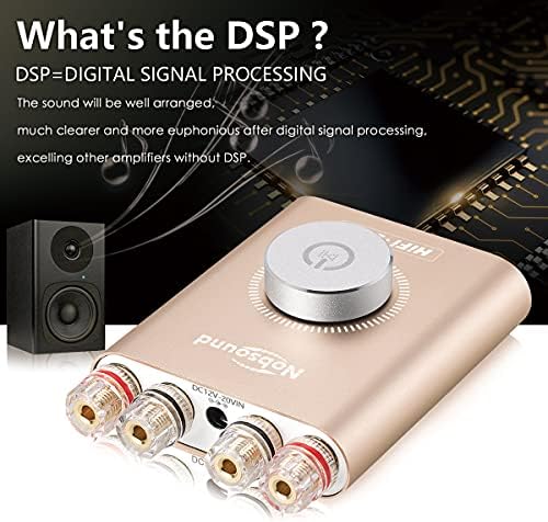 Nobsound NS-20G 200 W Mini Bluetooth 5.0 güç amplifikatörü 2.0 Kanal Kablosuz Alıcı Hi-Fi DSP Stereo Kulaklık Ses Amp LED Ekran