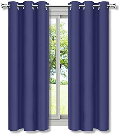 Karartma Perdeleri, oturma Odası Perdeleri Enerji Verimli termal Yalıtımlı Grommet Siyah Kısa Perdeler Odası Karartma Katı Pencere