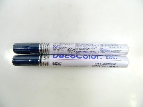 İki (2) Deco Renk Marvy Uchida Geniş Çizgi Opak Boya Kalemi Ultramarin