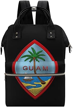 Guam arması Bebek Bezi Çantası Sırt Çantası Şık Analık Bez torba İşlevli Su Geçirmez Seyahat Hemşirelik Omuz Sırt Çantası