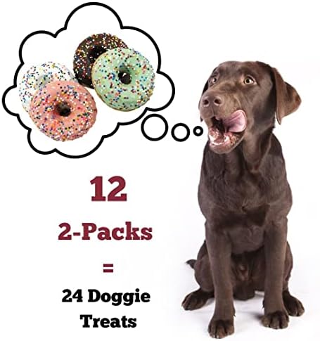 Çörek Şeklindeki Doğal Köpek Muameleleri-12 2 Pakette 24 Toplam Muamele-Gurme Köpek Çörekleri-Harika Köpekler-ABD'de Üretilmiştir