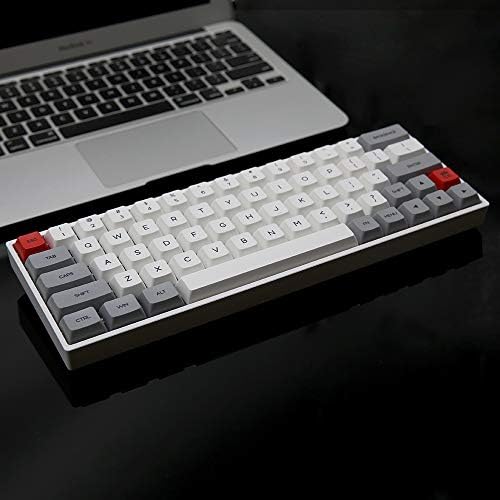 YUNZII SK64 Gri Hotswap Mekanik oyun klavyesi ile Optik Anahtarı, RGB, Programlanabilir Özel Klavye (Gateron Mavi Anahtarı, Gri
