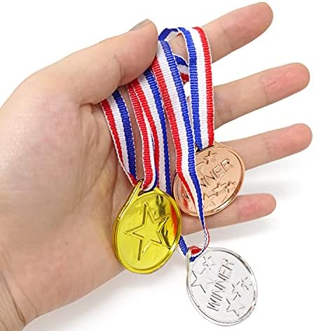 Honbay 36PCS Plastik Kazanan Ödül Madalyaları Partiler, Oyunlar, Spor, Giyinmek ve Daha Fazlası için