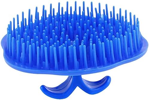 EuısdanAA Saç Kafa Derisi Masaj Şampuan Fırçası 4 Adet Koyu Mavi (Saç Kafa Derisi Masaje Champú Cepillo 4 Adet Azul Oscuro
