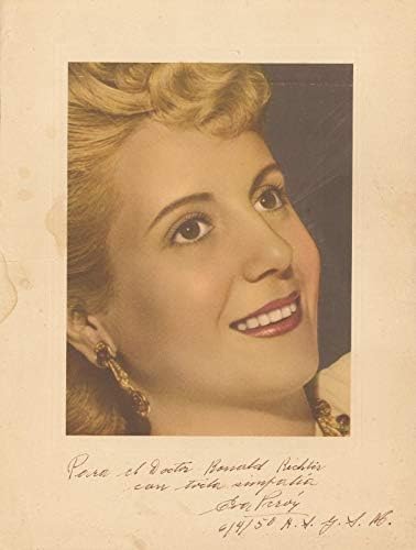Eva Evita Peron Yazılı Fotoğraf Montajı 06/04/1950 tarihinde İmzalandı