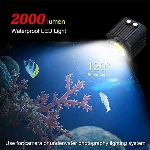 SODIAL 60 metre sualtı LED fotoğraf dolgu ışığı su geçirmez dalış dolgu led ışık için HERO9 HERO8