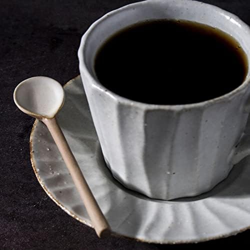 luluxıng Seramik Küçük kahve kaşığı Retro Küçük Porselen Kaşık Mini Çay Kaşığı Kahve Şeker Tatlı Sevimli Sofra Paketi 3