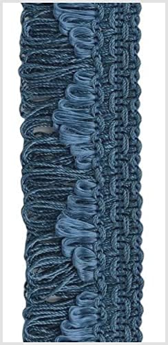 Süslemeler için Süslemeler, Bitirmeler-Fransız Mavisi 1 3/8 Tarak Saçak Gimp (24 Metre) .D01039-El Sanatları, Dikiş projeleri