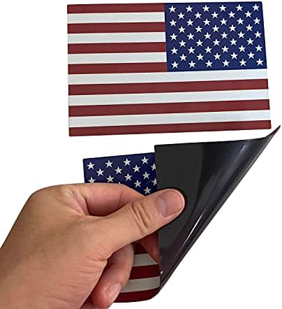 Ince Mavi Çizgi Amerikan Bayrağı Mıknatıs Çıkartması Otomobil / Kamyon, ABD Bayrağı çıkartması Sticker 2 Paket , destek Polis