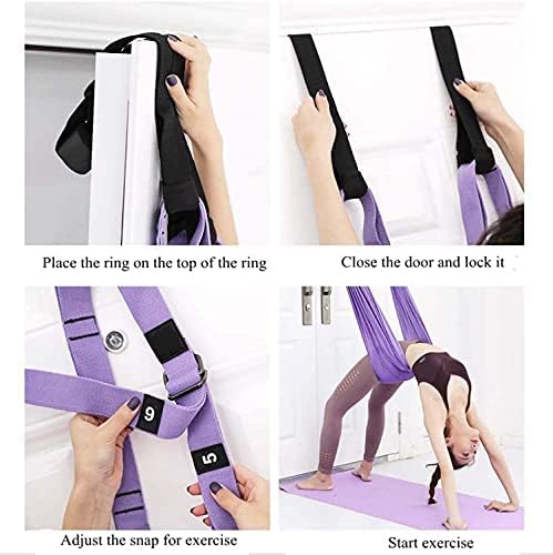 QYK-Streç Bant Hava Yoga, Ayarlanabilir Yoga Egzersiz Kayışı sıkılaştırma bandı, Bel germe kayışı, bacak Germe Kayışı Geri Viraj