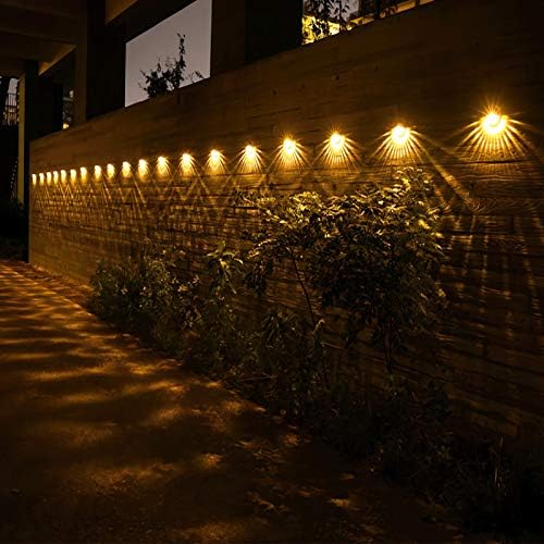 LUNSY güneş çit sonrası ışıkları açık, LED güverte ışıkları, su geçirmez, otomatik On / Off, dekoratif duvar aydınlatma için