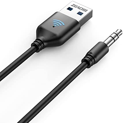 5.0 Alıcı Handsfree Araç Kiti, ZOACHII Kablosuz USB Ses Aux Adaptörü (Tak ve Çalıştır/Otomatik açık) Araba, Müzik Akışı, Ev Stereo