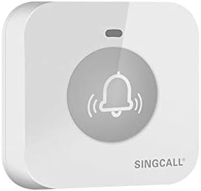 SINGCALL Ev Çağrı Cihazı Servis Çağrı Sistemi, Kablosuz Tek Hemşire Çağrı Çağrı Cihazı 1 Ekran Alıcısı 10 Çağrı Düğmesi